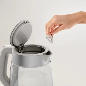 Електрочайник Tefal Glass Kettle 1.7л, скло, з підсвіткою, біло-срібний №6