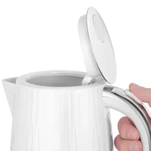 Электрочайник Russell Hobbs Eden, 1.7л, нержавеющая сталь, пластик, белый №4