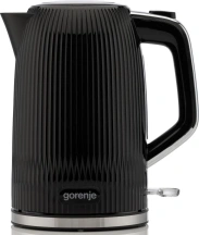 Электрочайник Gorenje 1.7л, Strix-контроль, черный матовый