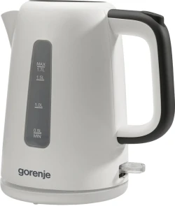 Электрочайник Gorenje 1.7л, Strix контроль, пластик, белый №10