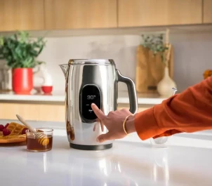 Електрочайник Tefal Majestuo 1.5л, з подвійними стінками, 9 темп.реж, підтримка температури, сенc. управління, нержавіюча сталь №5