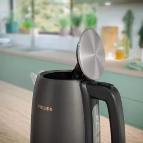 Электрочайник Philips Viva Collection 1.7л, Strix, металл, черно-медный №14