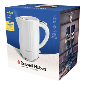 Электрочайник Russell Hobbs Eden, 1.7л, нержавеющая сталь, пластик, белый №9