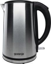 Электрочайник Gorenje, 1,5л, двойные стенки, Strix контроль, нерж.