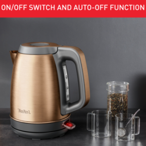 Електрочайник Tefal Coppertinto 1.7л, Strix, нержавіюча сталь, бронзовий №11