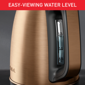 Електрочайник Tefal Coppertinto 1.7л, Strix, нержавіюча сталь, бронзовий №12