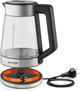 Электрочайник Gorenje 1.7л, 2,200 Вт, стекло, нерж №16
