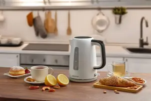 Электрочайник Gorenje 1.7л, Strix контроль, пластик, белый №18
