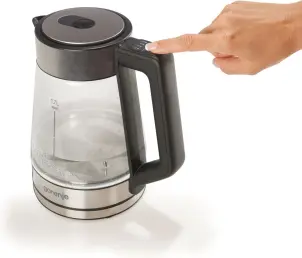 Электрочайник Gorenje 1.7л, 2,200 Вт, стекло, нерж №18
