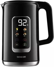 Электрочайник Sencor 1.7л, Strix, LED дисплей, двойные стенки, смысл. управление, черный
