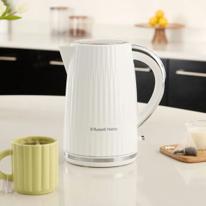Электрочайник Russell Hobbs Eden, 1.7л, нержавеющая сталь, пластик, белый №18