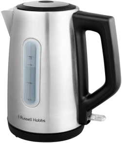 Електрочайник Russell Hobbs Heaton, 1.7л, нержавіюча сталь, сріблясто-чорний №10