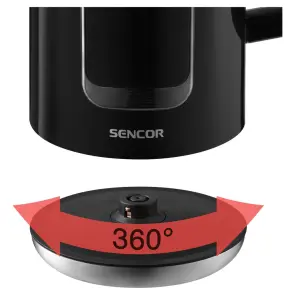 Электрочайник Sencor 1.7л, Strix, LED дисплей, двойные стенки, смысл. управление, черный №6