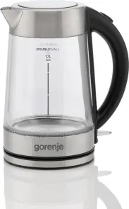 Электрочайник Gorenje 1.7л, 2,200 Вт, strix контроль, стекло, нерж №14