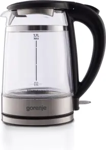 Электрочайник Gorenje 1.7л, 2,200 Вт, strix контроль, стекло, черный №2