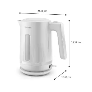 Электрочайник Philips Series 3000, Strix, пластик, белый №10