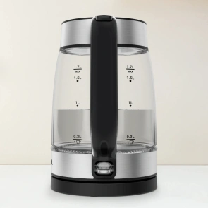 Електрочайник Tefal Glass Kettle 1.7л, скло, з підсвіткою, чорно-срібний №5