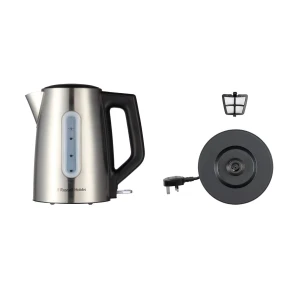 Електрочайник Russell Hobbs Heaton, 1.7л, нержавіюча сталь, сріблясто-чорний №16