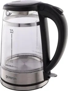 Электрочайник Gorenje 1.7л, 2,200 Вт, strix контроль, стекло, черный №4