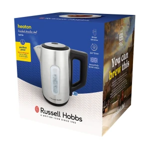 Електрочайник Russell Hobbs Heaton, 1.7л, нержавіюча сталь, сріблясто-чорний №18