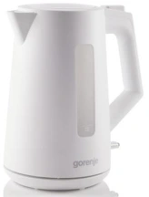 Электрочайник Gorenje 1.7л, Strix контроль, белый матовый