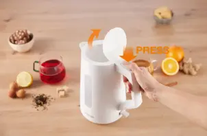 Електрочайник Gorenje 1.7л, Strix контроль, білий матовий №3
