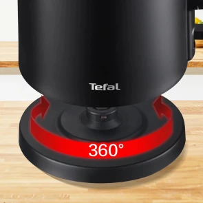 Електрочайник Tefal Thermo Protect, 1.5л, пластик, нержавіюча сталь, чорний №4