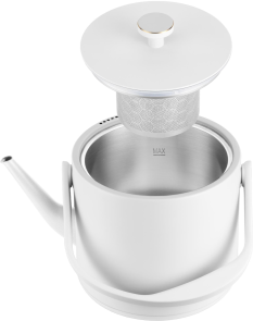 Электрочайник Catler 0.6л, Strix, заварник, нерж. сталь, поддержание температуры, смысл. руковод., белый №5
