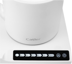 Электрочайник Catler 0.6л, Strix, заварник, нерж. сталь, поддержание температуры, смысл. руковод., белый №11