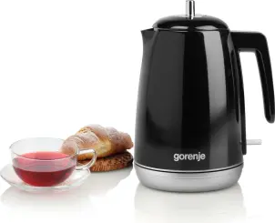 Электрочайник Gorenje 1.7л, Strix контроль, черный №6