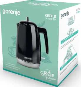 Электрочайник Gorenje 1.7л, Strix контроль, черный №7