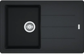 Мойка кухонная Franke Basis, фрагранит, прямоугольник, с крылом, 780х500х200мм, чаша – 1, накладная, BFG 611-78, оникс