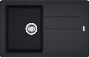 Мойка кухонная Franke Basis, фрагранит, прямоугольник, с крылом, 780х500х200мм, чаша – 1, накладная, BFG 611-78, оникс №2