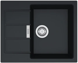 Мийка кухонна Franke Sirius, Тектонайт, прямокутник, з крилом, 620х500х200мм, чаша - 1, накладна, SD2 611-62, чорний