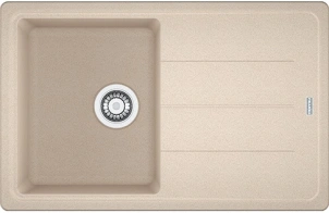 Мойка кухонная Franke Basis, Фрагранит, прямоугольник, с крылом, 780х500х200мм, чаша – 1, накладная, BFG 611-78, Бежевый №1
