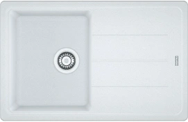 Мойка кухонная Franke Basis, фрагранит, прямоугольник, с крылом, 780х500х200мм, чаша – 1, накладная, BFG 611-78, Белый
