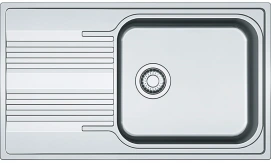 Мойка кухонная Franke Smart, нерж.сталь, прямоугольник, с крылом, 860х500х190мм, чаша - 1, накладная, SRX 611-86 XL, нерж полиров.