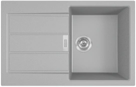 Мойка кухонная Franke Sirius, Тектонайт, прямоугольник, с крылом, 780х500х200мм, чаша - 1, накладная, 2 S2D 611-78, Серый