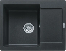 Мойка кухонная Franke Maris, фрагранит, прямоугольник, с крылом, 620х500х200мм, чаша – 1, накладная, MRG 611-62, оникс