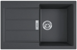 Мойка кухонная Franke Sirius, Тектонайт, прямоугольник, с крылом, 780х500х200мм, чаша - 1, накладная, 2 S2D 611-78, Черный