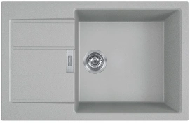 Мийка кухонна Franke Sirius, Тектонайт, прямокутник, з крилом, 780х500х200мм, чаша - 1, накладна, S2D 611-78 XL , сірий