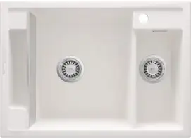 Мийка кухонна Deante Magnetic, граніт, прямокутник, без крила, 690х500х219мм, чаша - 1.5, накладна, алебастр