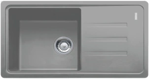 Мойка кухонная Franke Malta, фрагранит, прямоугольник, с крылом, 780х435х200мм, чаша – 1, накладная, BSG 611-78, Серый камень №2