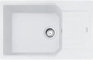 Мойка кухонная Franke Urban, Фрагранит, прямоугольник, с крылом, 780х500х220мм, чаша – 1, накладная, UBG 611-78 XL, Белый №1