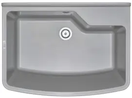 Мийка кухонна Deante Garden, полістирол, прямокут., 610х445х302мм, чаша - 1, до стіни, сірий