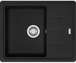 Мойка кухонная Franke Basis, фрагранит, прямоугольник, с крылом, 620х500х200мм, чаша – 1, накладная, BFG 611-62, черный матовый