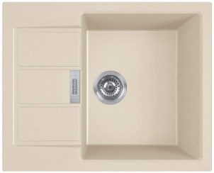 Мийка кухонна Franke Sirius 2 Тектонайт, прямокут., з крилом, 620х500х200мм, чаша - 1, врізна, бежевий №1