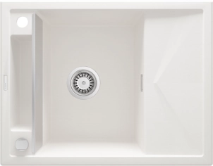 Мийка кухонна Deante Magnetic, граніт, прямокут., з крилом, 640х500х219мм, чаша - 1, врізна, алебастр №2