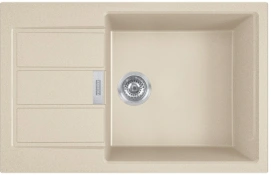 Мойка кухонная Franke Sirius 2 Тектонайт, прямоугольная, с крылом, 780х500х200мм, чаша - 1, врезная, Бежевый