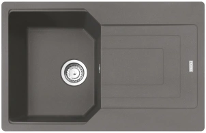 Мийка кухонна Franke Urban, Фраграніт, прямокутник, з крилом, 780х500х220мм, чаша - 1, врізна, оборотна, UBG 611-78, сірий камінь №1